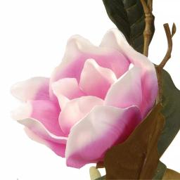National Tree Company 48 in. Pink Magnolia Artificial Flower Tree in Matte Black Pot thumbnail 3