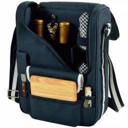Unbranded Picnic at Ascot Bordeaux Wine and Cheese Cooler Bag Set with 2 Glass Wine Glasses thumbnail 1