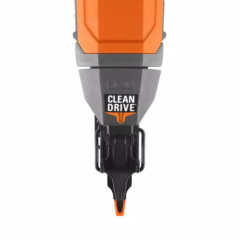 RIDGID 18-Gauge 2-1/8 in. Brad Nailer Kit with CLEAN DRIVE Technology and 50 ft. Lay Flat Air Hose