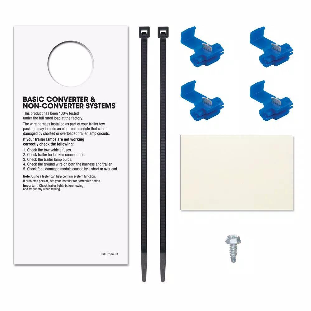 CURT Powered 3-to-2-Wire Taillight Converter, 4-Way Flat Connection