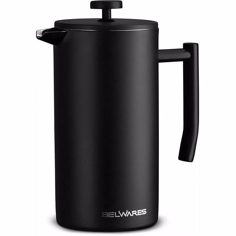 Belwares 34 oz. Black Stainless Steel French Press Coffee Maker