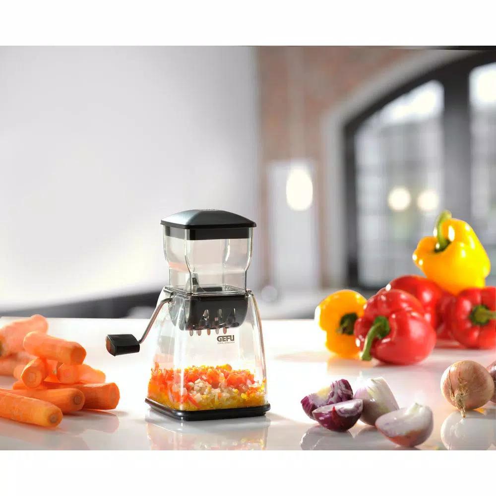 GEFU Stainless Steel Vegetable Chopper and Cube Slicer with Catch Plate