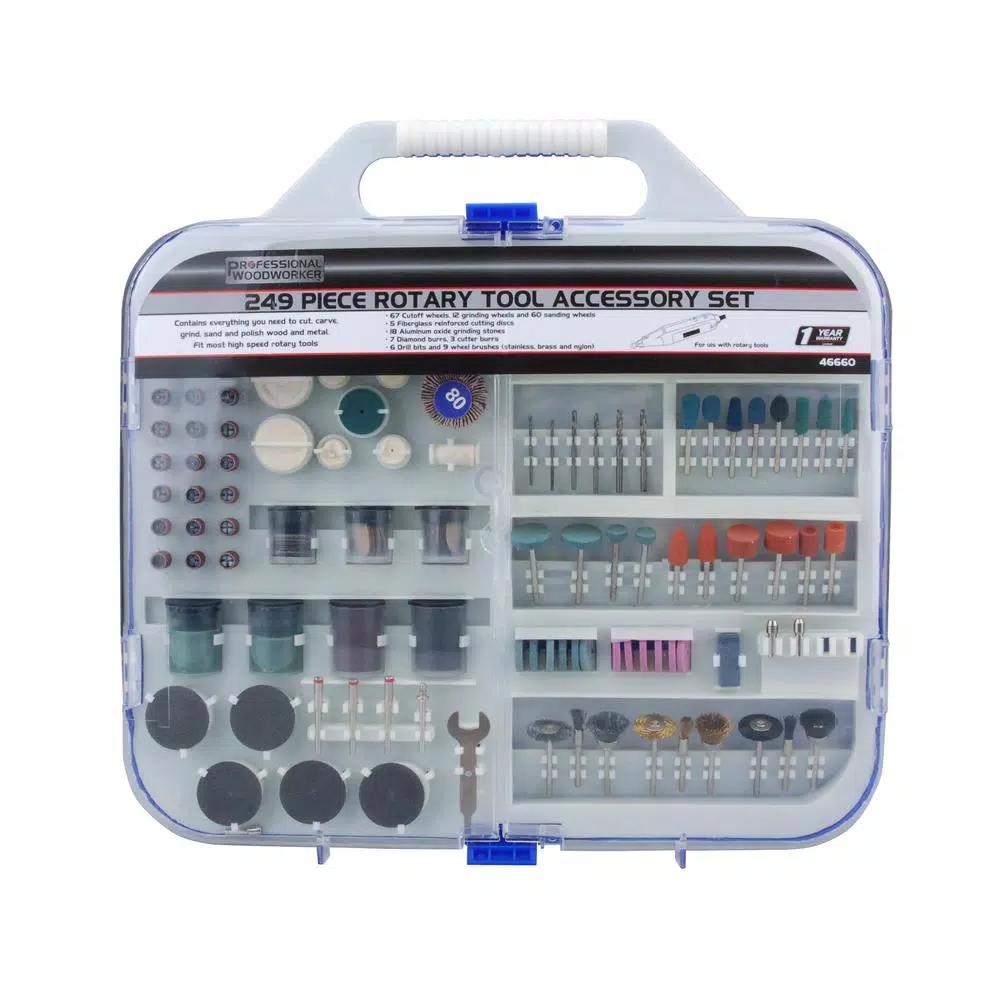 Professional Woodworker 249-Piece Rotary Tool Accessory Set