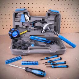 Apollo 39-Piece Essential Household Tool Kit with Blow Molded Case - Blue thumbnail 3