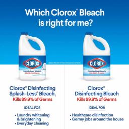 Clorox Splash-Less Concentrated Regular Liquid Bleach Cleaner, 117 fl. oz. thumbnail 9