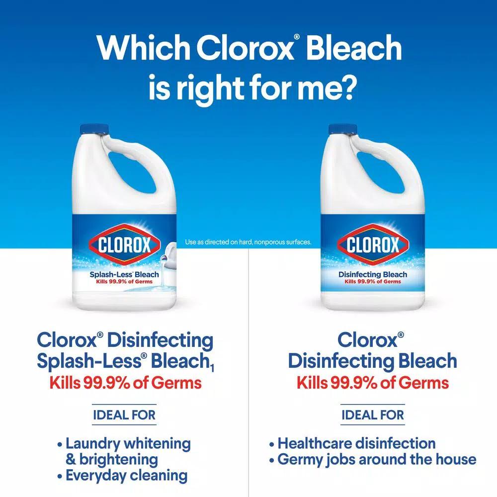 Clorox Splash-Less Concentrated Regular Liquid Bleach Cleaner, 117 fl. oz.