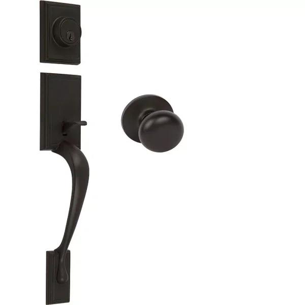 Delaney Kellington Black Single Cylinder Deadbolt Entry Door Handleset
