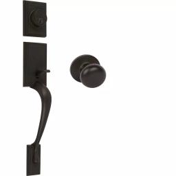 Delaney Kellington Black Single Cylinder Deadbolt Entry Door Handleset thumbnail 1
