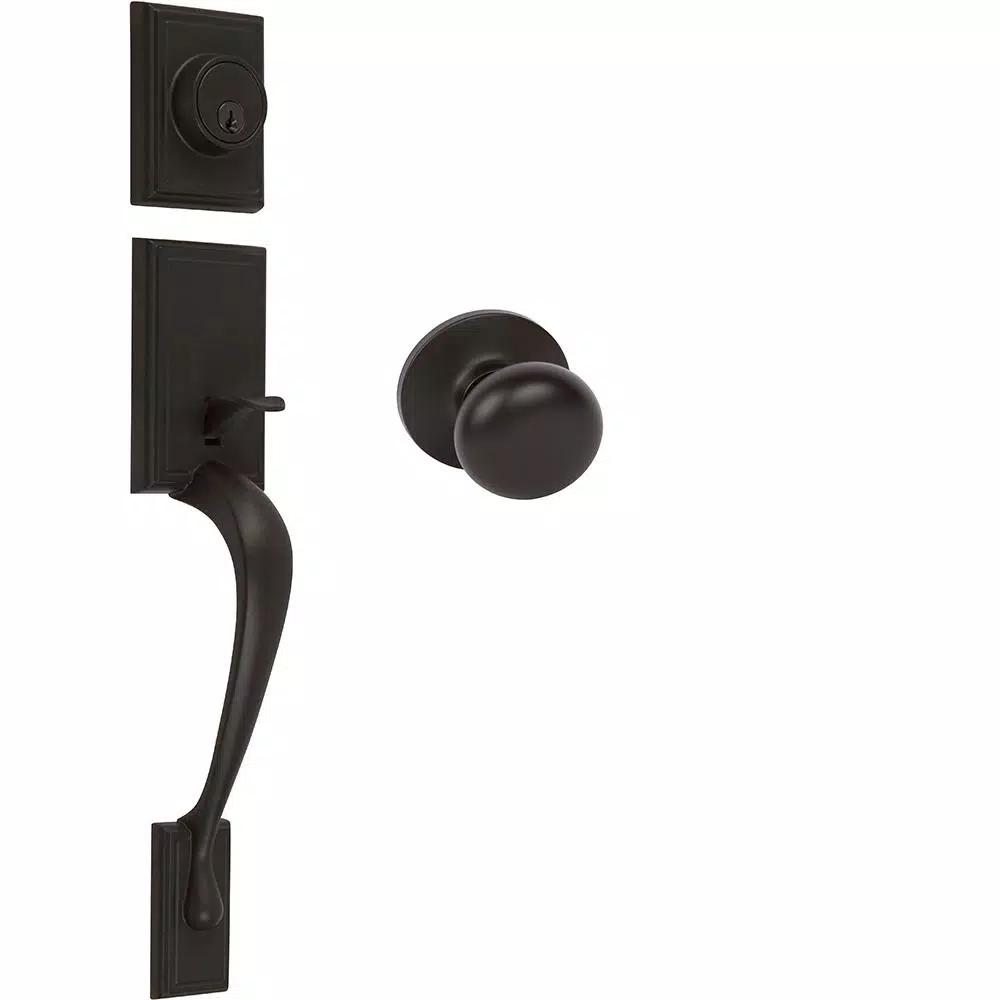 Delaney Kellington Black Single Cylinder Deadbolt Entry Door Handleset
