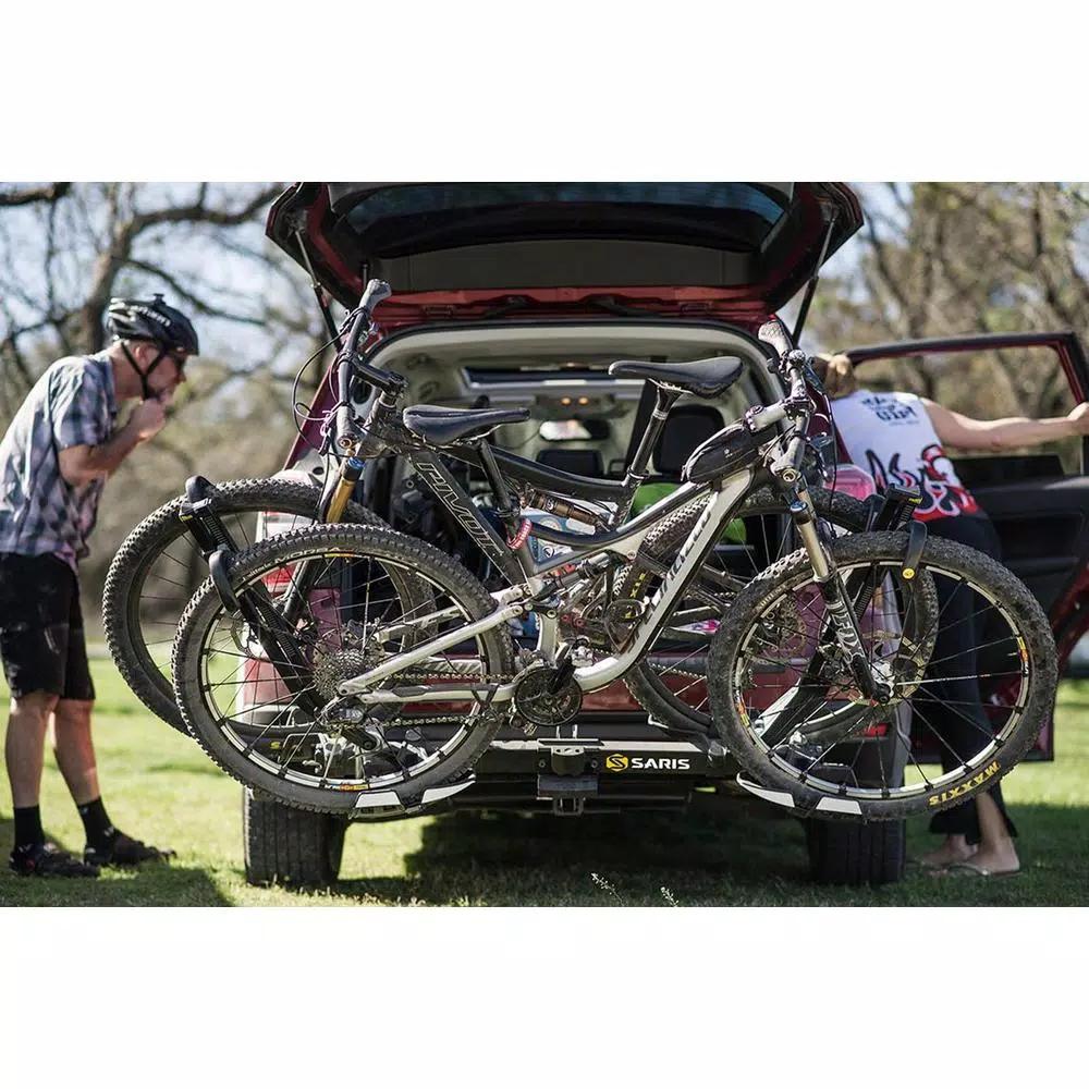 SARIS Superclamp 2-Bike Tray Hitch Bike Rack, 70 lbs Capacity, Black