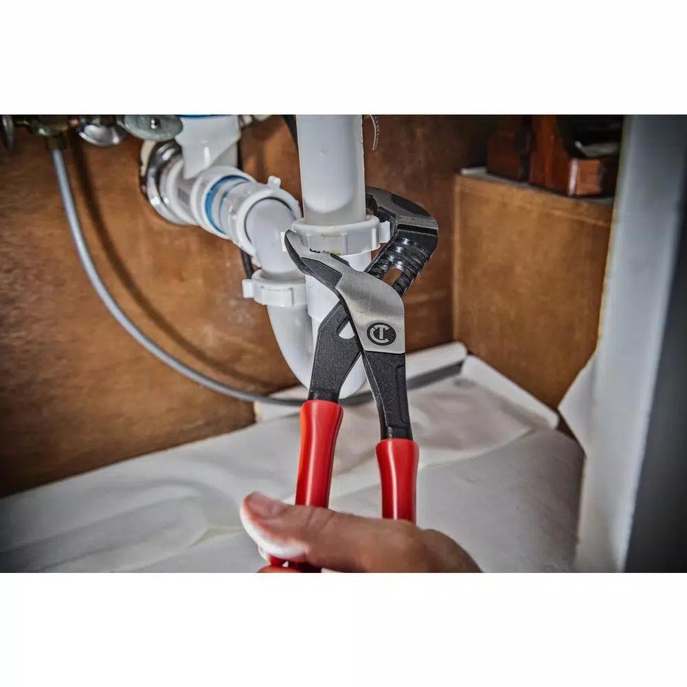 Crescent Z2 10 in. K9 V-Jaw Tongue and Groove Pliers with Dipped Handle