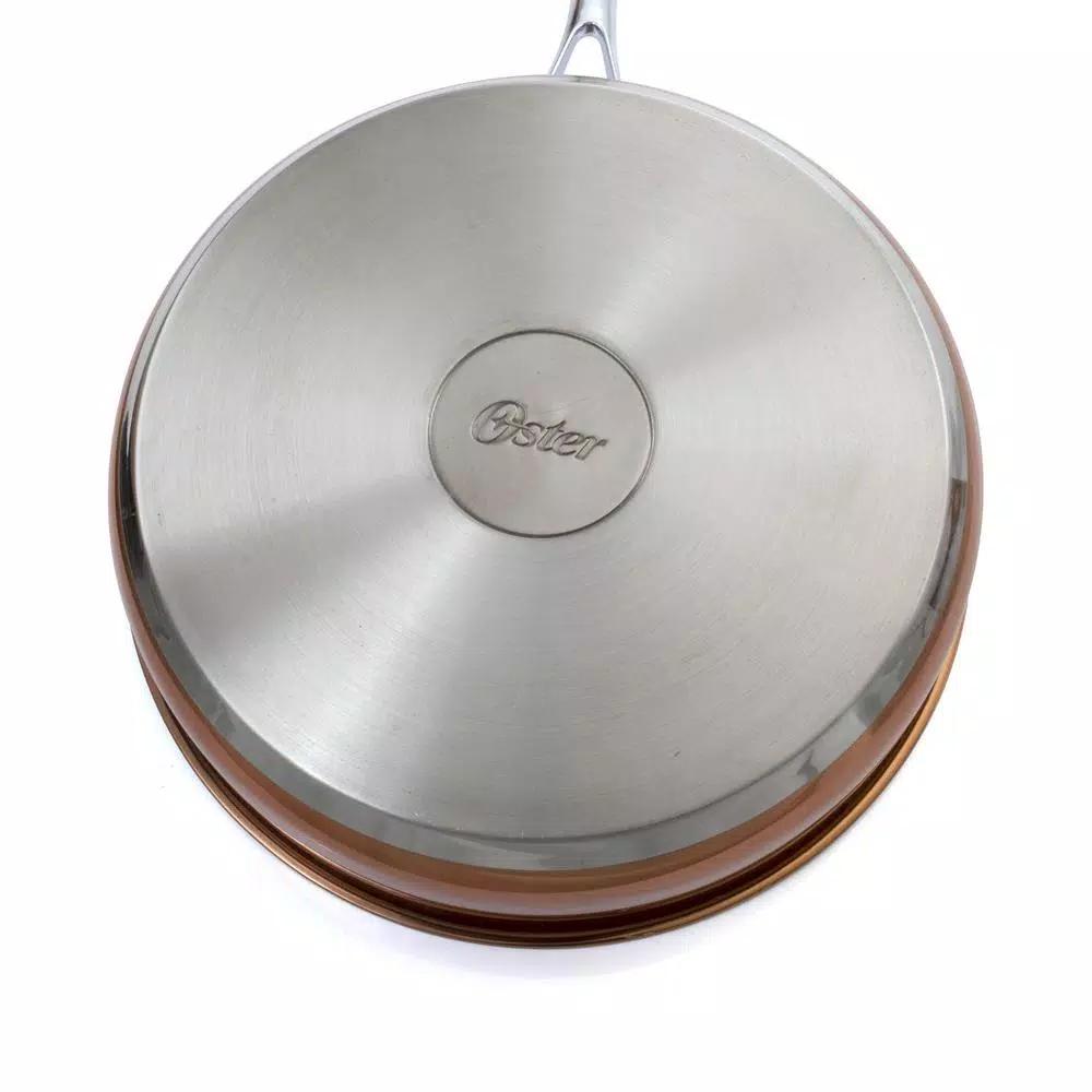 Oster Carabello 9-Piece Stainless Steel Nonstick Cookware Set with Copper Finish