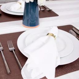 RITZ 19 x 13 in. Copper Metallic Stitched PVC Placemats, Set of 12 thumbnail 2