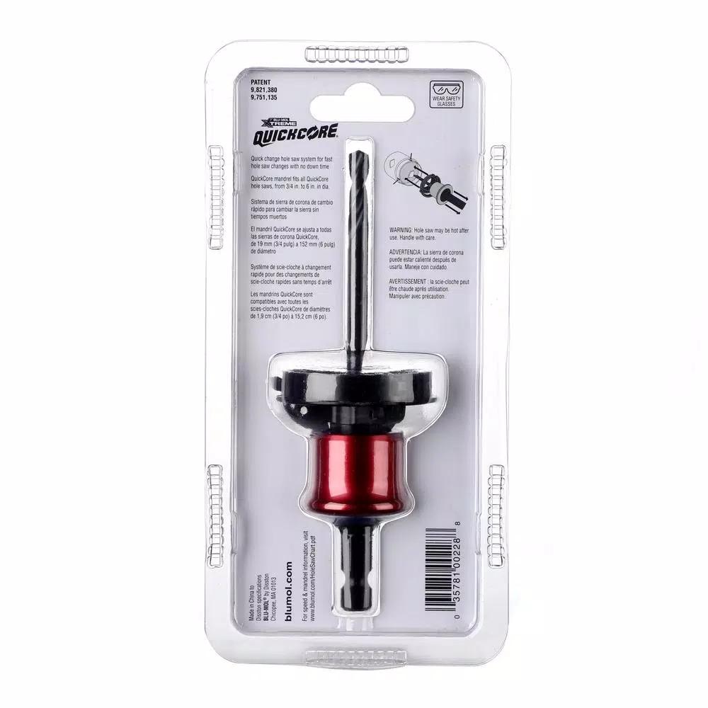BLU-MOL Disston Blu-Mol Xtreme QuickCore 3/8 in. Metal Arbor Assembly for Fast Core Ejection