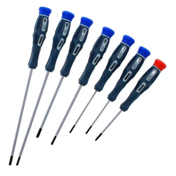 Ideal 7-Piece Precision Electronic Screwdriver Set with Chrome Vanadium Steel Shanks