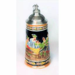 Heim Concept 16 oz. Ceramic Beer Stein with Steeple Lid, Silver thumbnail 2