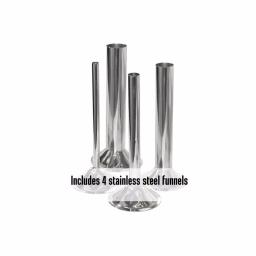 Weston Stainless Steel Sausage Stuffer with 7 lb. Capacity and 4 Funnels thumbnail 3