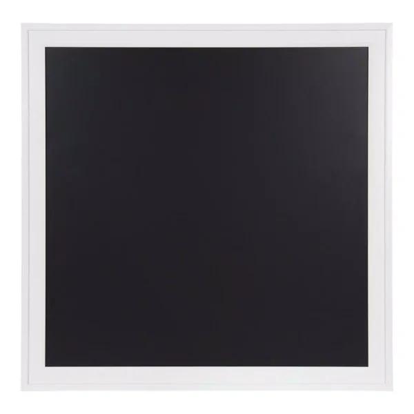 DesignOvation Bosc White Chalkboard Magnetic Memo Board, Square Framed Wall Decor