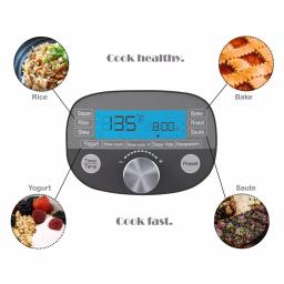 Elite 6.5 Qt. Stainless Steel Electric Multi-Cooker with Non-Stick Aluminum Pot and LCD Display thumbnail 4