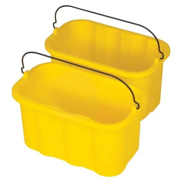 Rubbermaid 10 Qt. Yellow Sanitizing Caddy for High Capacity Cleaning Carts