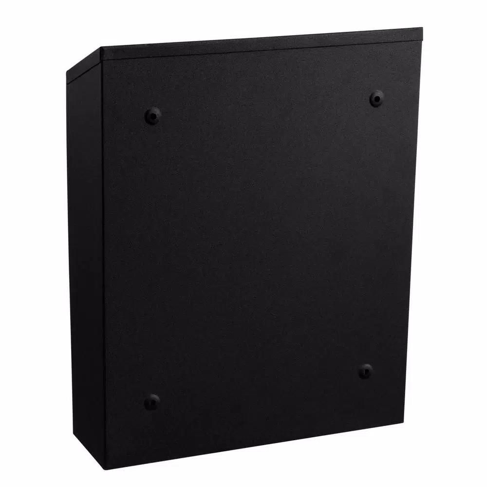 Alpine Industries Wall-Mounted Cigarette Disposal Station, Black Steel Outdoor Ashtray