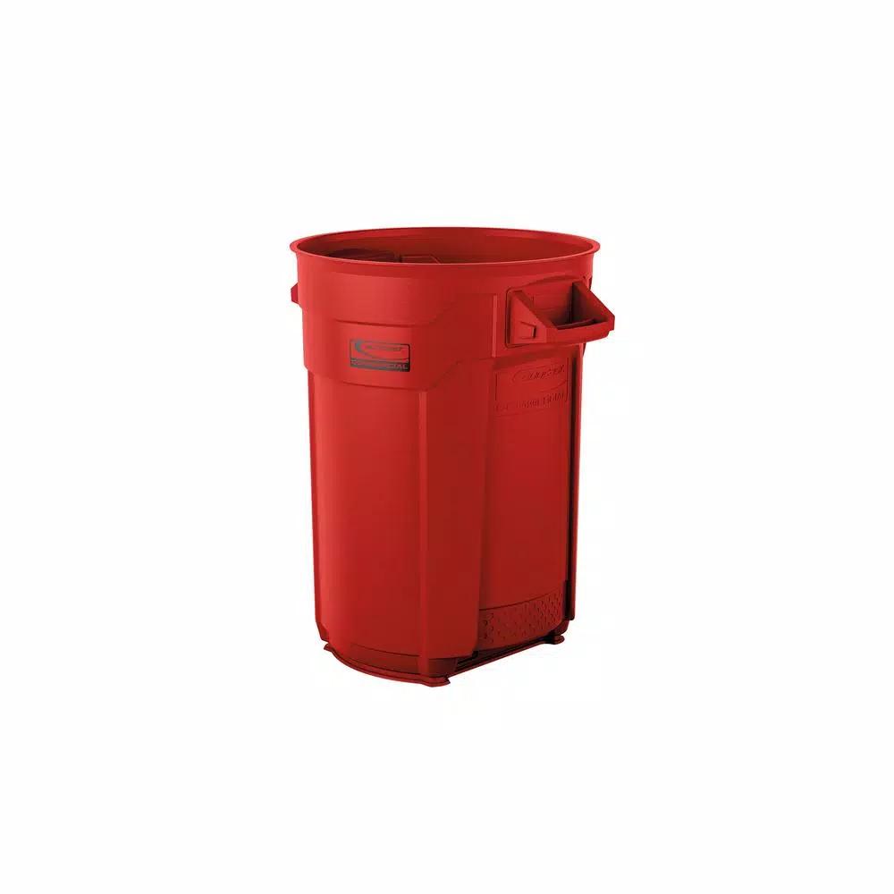 Suncast Commercial Suncast 32 Gal. Red Commercial Resin Utility Trash Can