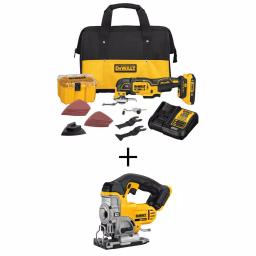 DEWALT 20V MAX XR Brushless Oscillating Multi-Tool & Jigsaw Kit with 2.0Ah Battery, Charger & Accessories thumbnail 1