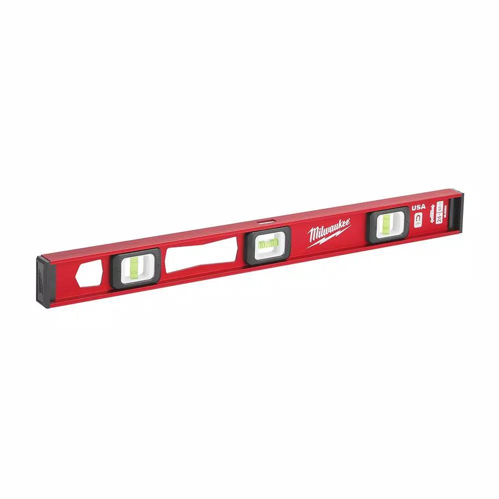 Milwaukee 24 in. Magnetic I-Beam Level, Aluminum Frame