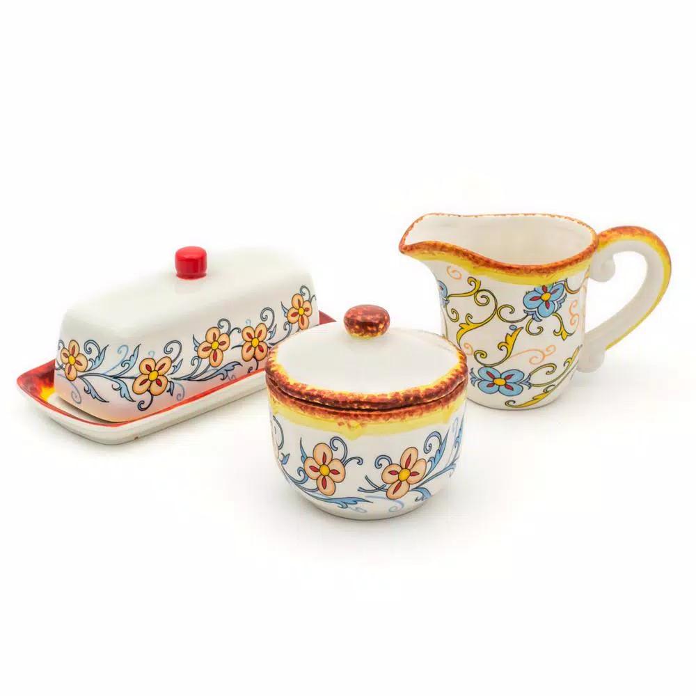 Euro Ceramica Duomo Collection Stoneware Breakfast Accessory Set