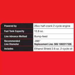 Homelite 26cc 2-Cycle Straight Shaft Gas String Trimmer thumbnail 3