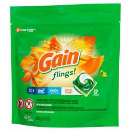 Gain Flings Island Fresh Scent Laundry Detergent Pods, 16-Count (6-Pack) thumbnail 3