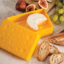 Hutzler Cheese Saver Food Storage Containers, 2-Pack, Yellow thumbnail 5