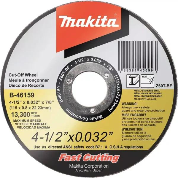 Makita 4-1/2 in. x 7/8 in. Ultra Thin Stainless Steel Cut-Off Wheels, 60 Grit, 25-Pack