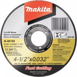 Makita 4-1/2 in. x 7/8 in. Ultra Thin Stainless Steel Cut-Off Wheels, 60 Grit, 25-Pack thumbnail 1