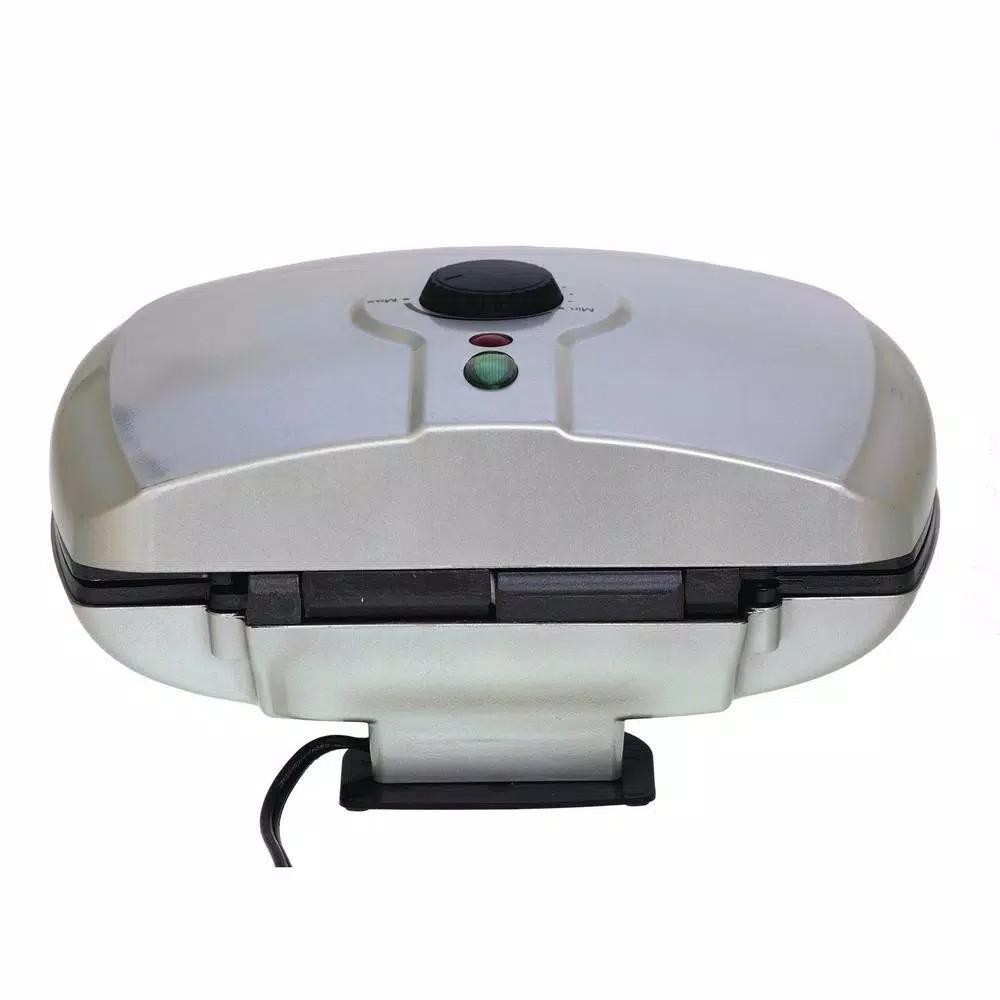 Brentwood Appliances AR-136 6-Piece Nonstick Arepa Maker, Silver Countertop Specialty Grill