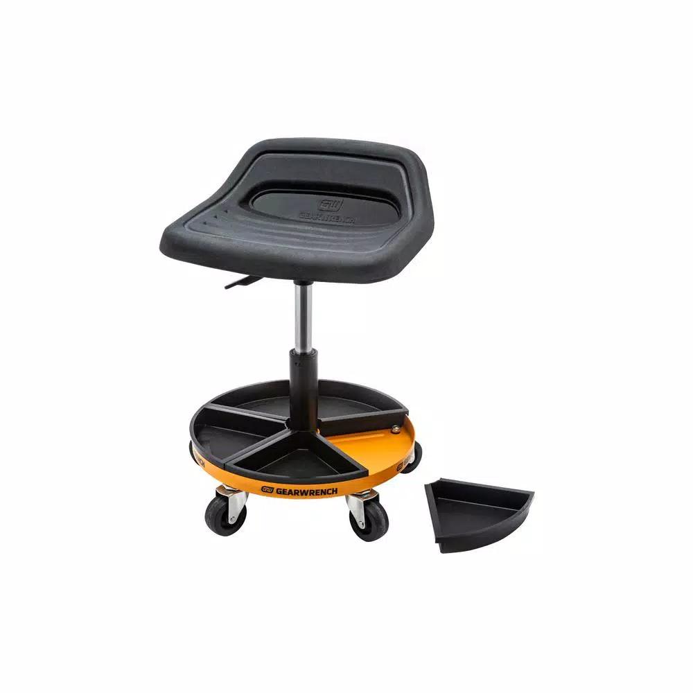 GearWrench 18-22 in. Adjustable Height Swivel Mechanics Seat with 300 lb. Capacity