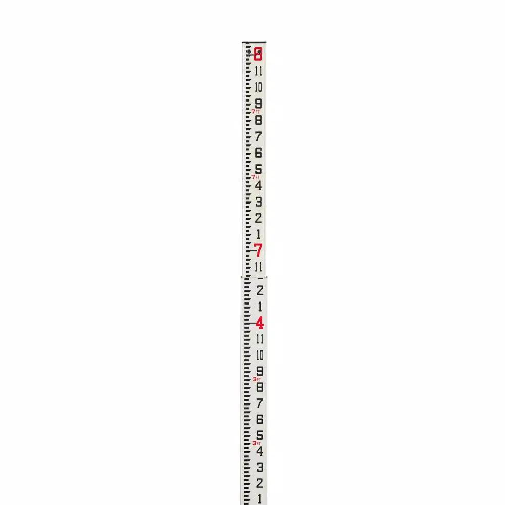 AdirPro 8 ft. Fiberglass Telescoping Grade Rod with SAE Graduations