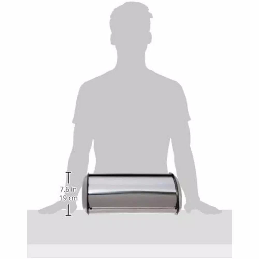 Unbranded Stainless Steel Bread Box, Large Capacity Brushed Metal Bread Storage Holder for Kitchen Countertop