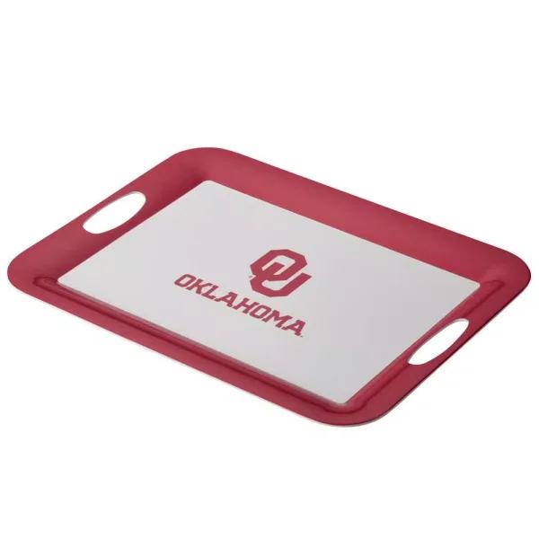 Unbranded University of Oklahoma Sooners Serve 'n Score Party Platter, 16 x 12.5-Inch Melamine Serving Tray