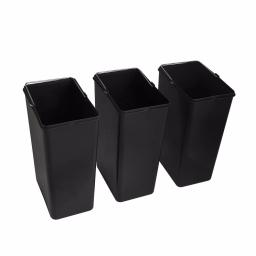 Step N' Sort 16 Gal. Stainless Steel 3-Compartment Open Top Trash and Recycling Bin with Removable Bins thumbnail 3