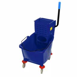 Alpine Industries 36 Qt. Mop Bucket with Side Press Wringer, Blue thumbnail 2