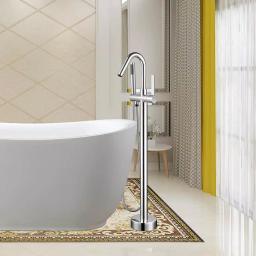 Vanity Art 40 in. Freestanding Single Handle Claw Foot Tub Faucet with Hand Shower, Polished Chrome thumbnail 2