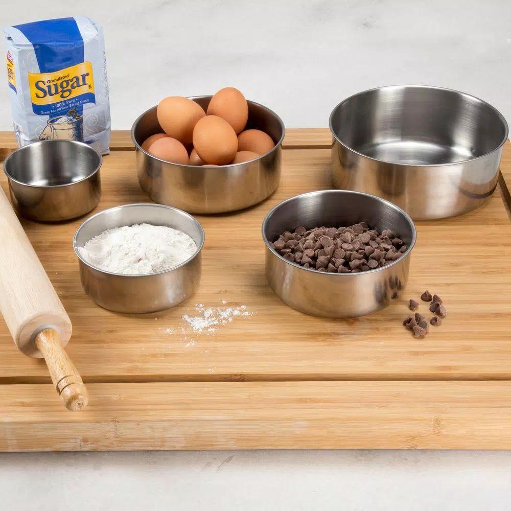 Chef Buddy 5-Piece Stainless Steel Mixing Bowl Set with Airtight Lids