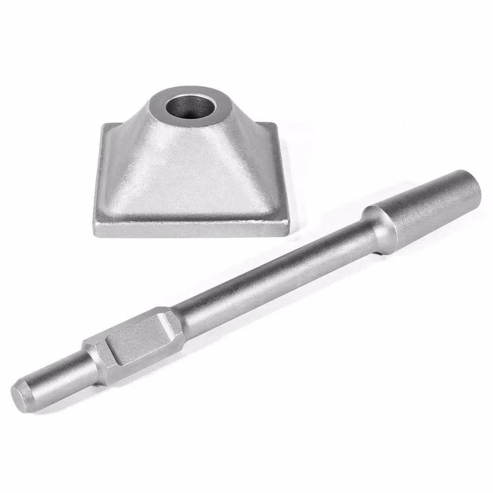Stark 1-1/8 in. Hex Steel Tamper Shank and Plate for Electric Demolition Jack Hammers