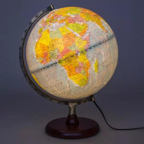 Waypoint Geographic Navigator II Illuminated 12 in. Desktop Globe with LED Light and Wood Base