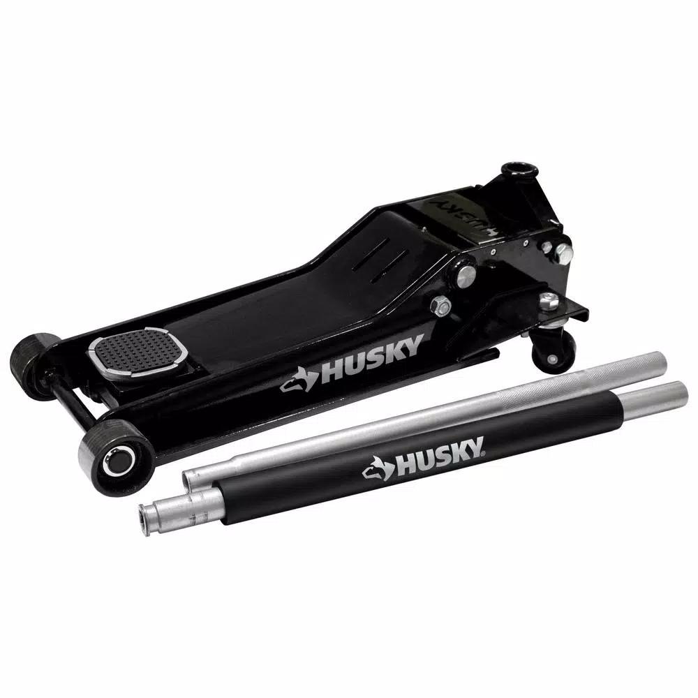 Husky 3.5-Ton Low Profile Floor Jack with Quick Lift and Universal Joint Release