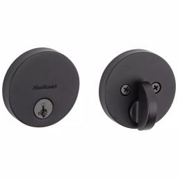 Kwikset Uptown Single Cylinder Deadbolt, Matte Black, SmartKey Security, ANSI Grade 1 thumbnail 1