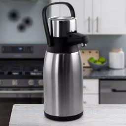 MegaChef 3L Stainless Steel Airpot Hot Water Dispenser, 101 oz Beverage Server thumbnail 2