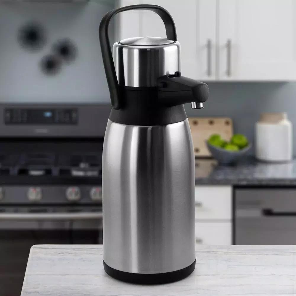 MegaChef 3L Stainless Steel Airpot Hot Water Dispenser, 101 oz Beverage Server