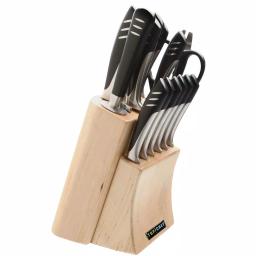 Top Chef Officially Licensed 15-Piece Stainless Steel Knife Set with Wood Block thumbnail 1